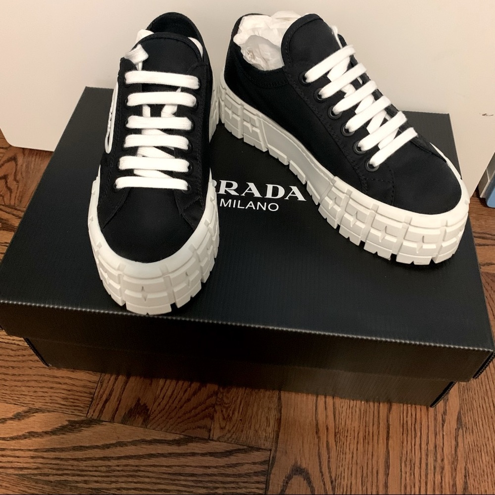 Prada Gabardine Re-Nylon Sneakers Black